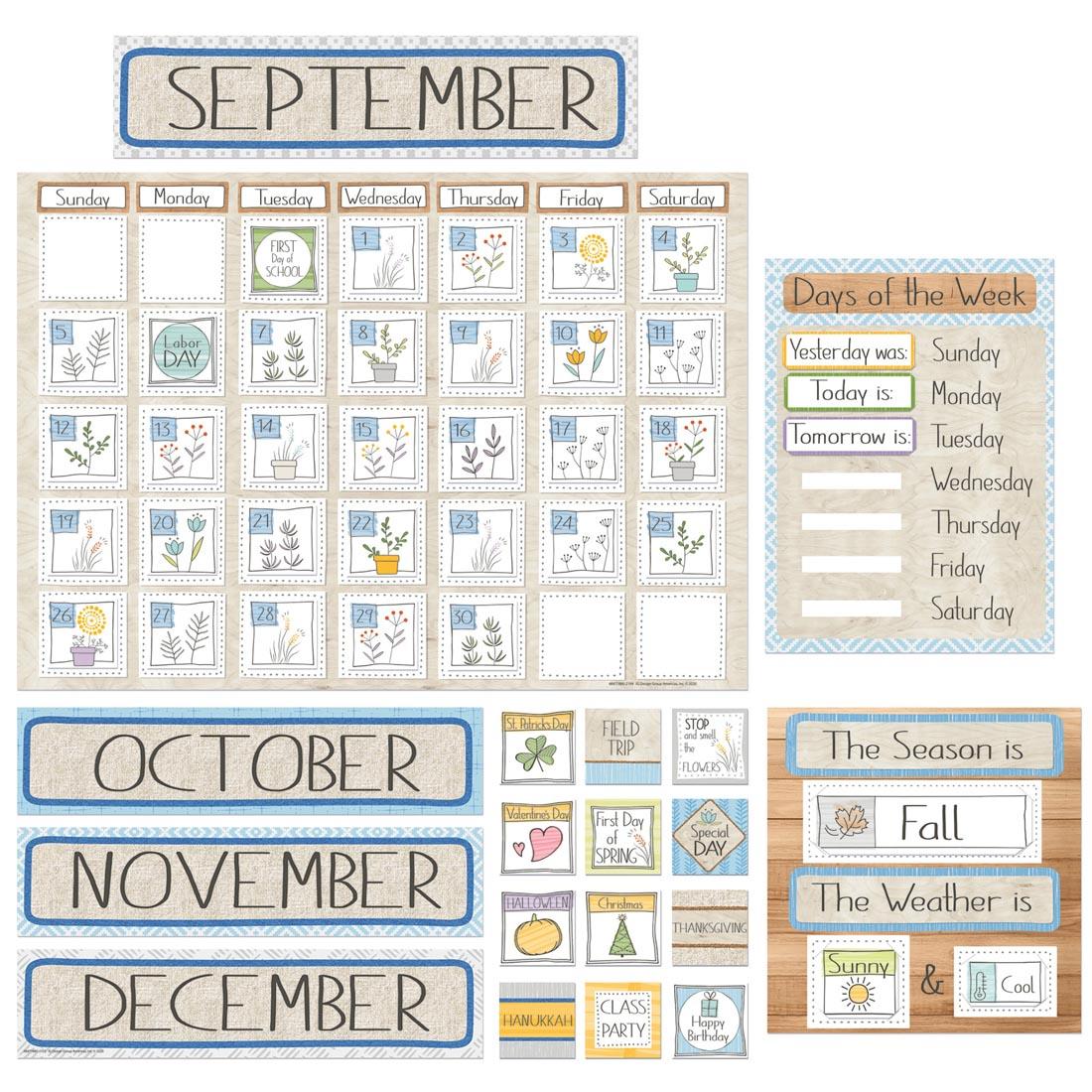 Calendar Bulletin Board Set from A Close-Knit Class collection by Eureka