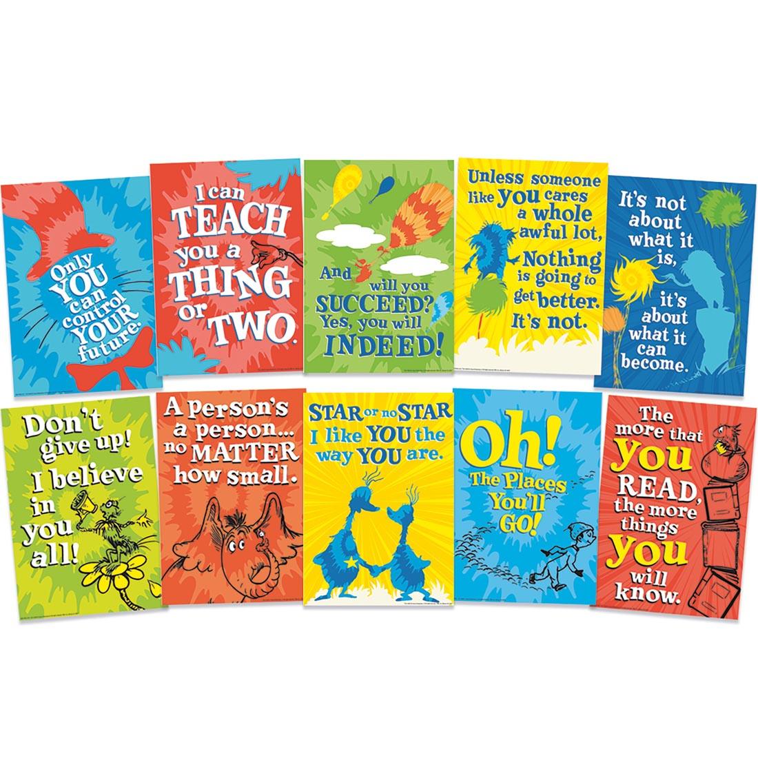 Dr. Seuss Tie-Dye Bulletin Board Poster Set By Eureka