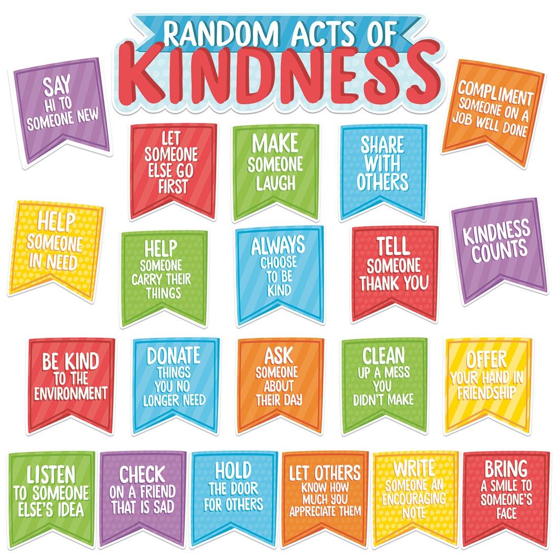 Random Acts Of Kindness Mini Bulletin Board Set from the A Teachable Town collection By Eureka