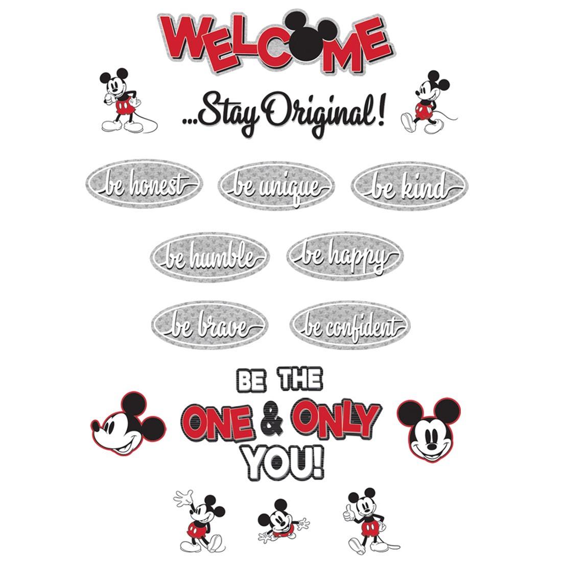 Mickey Mouse Throwback Stay Original Mini Bulletin Board Set By Eureka