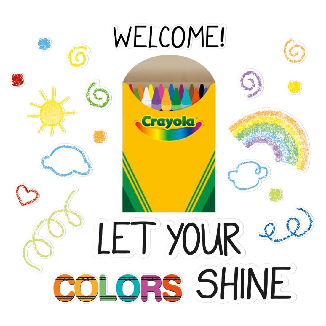 Let Your Colors Shine Bulletin Board Set From The Crayola Collection By Eureka