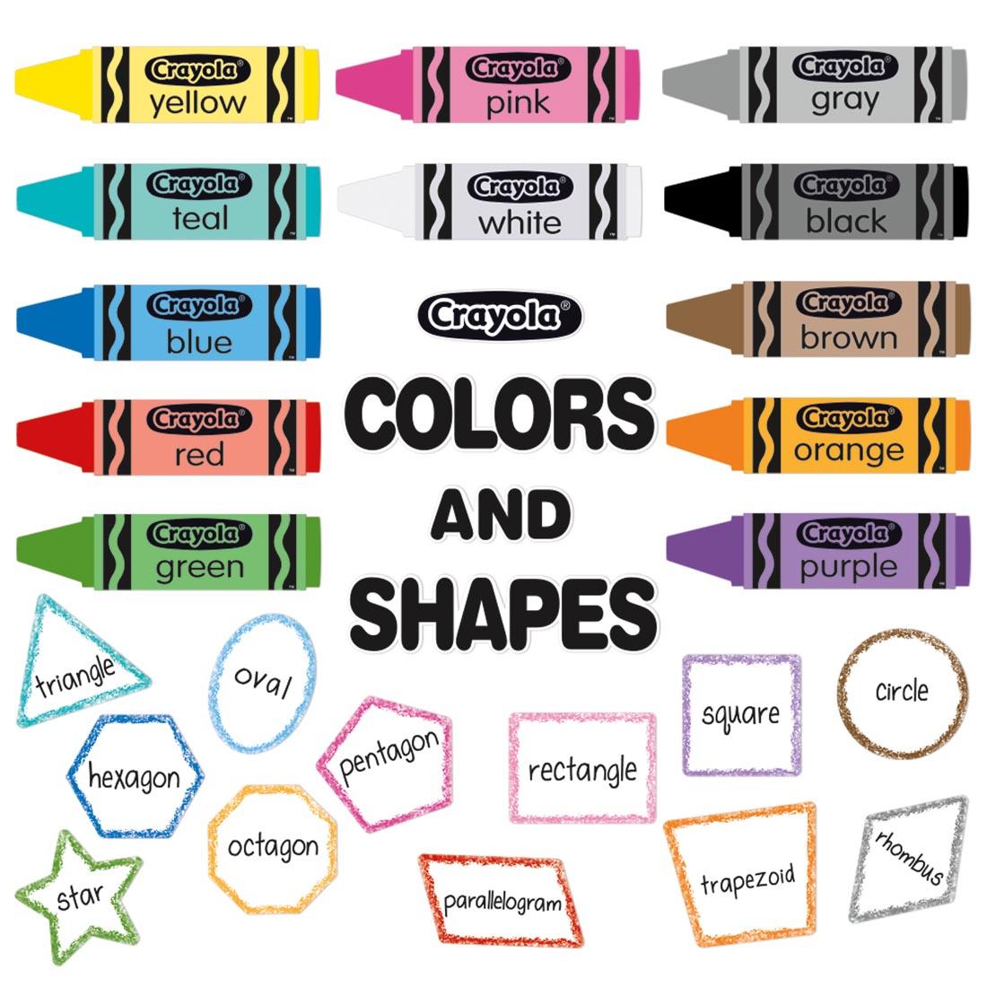 Colors And Shapes Bulletin Board Set From The Crayola Collection By Eureka