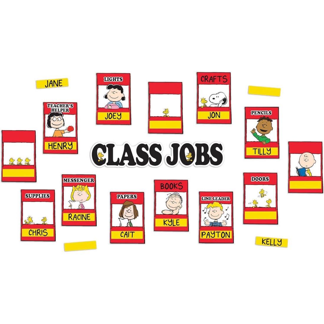 Class Jobs Mini Bulletin Board Set from the Peanuts collection by Eureka