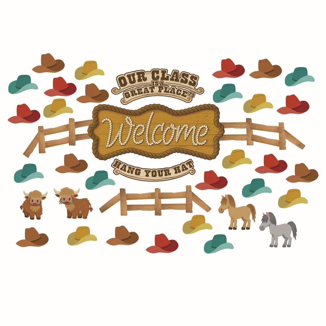 Welcome Bulletin Board Set from the Wild Wild Classroom collection By Eureka