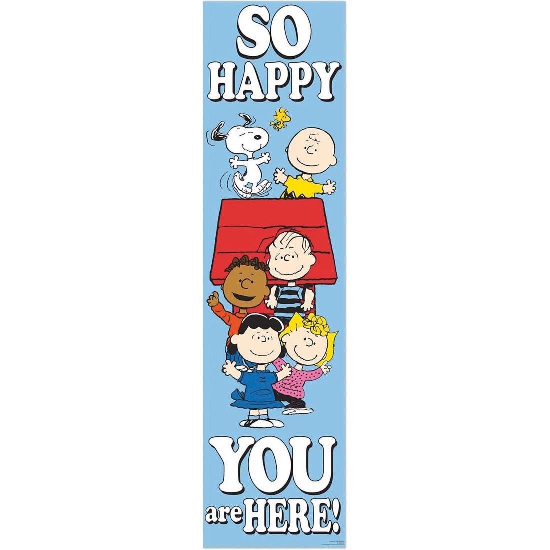So Happy You are Here! Banner from the Peanuts collection by Eureka