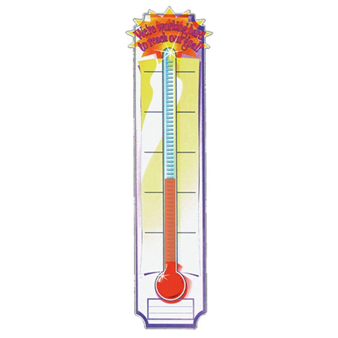 Goal Setting Thermometer Classroom Banner by Eureka says We're working hard to reach our goal