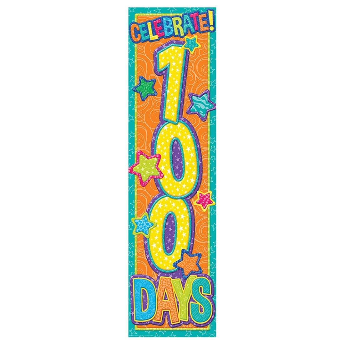 Color My World Celebrate! 100 Days Vertical Banner