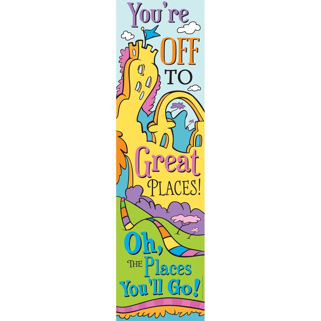 Dr. Seuss You're Off to Great Places, Oh The Places You'll Go Vertical Banner by Eureka