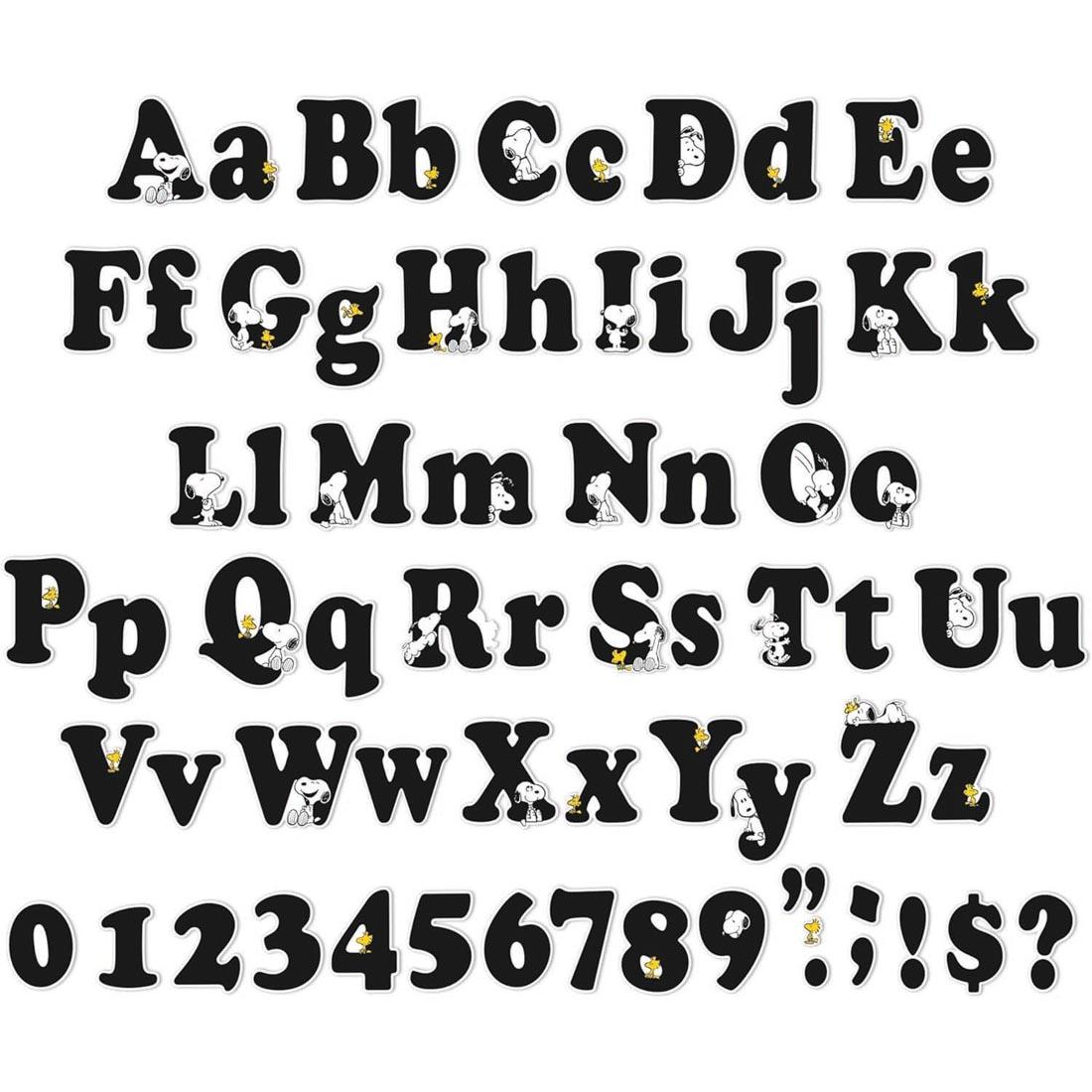 Punch-Out Reusable Black Deco Letters from the Peanuts collection by Eureka
