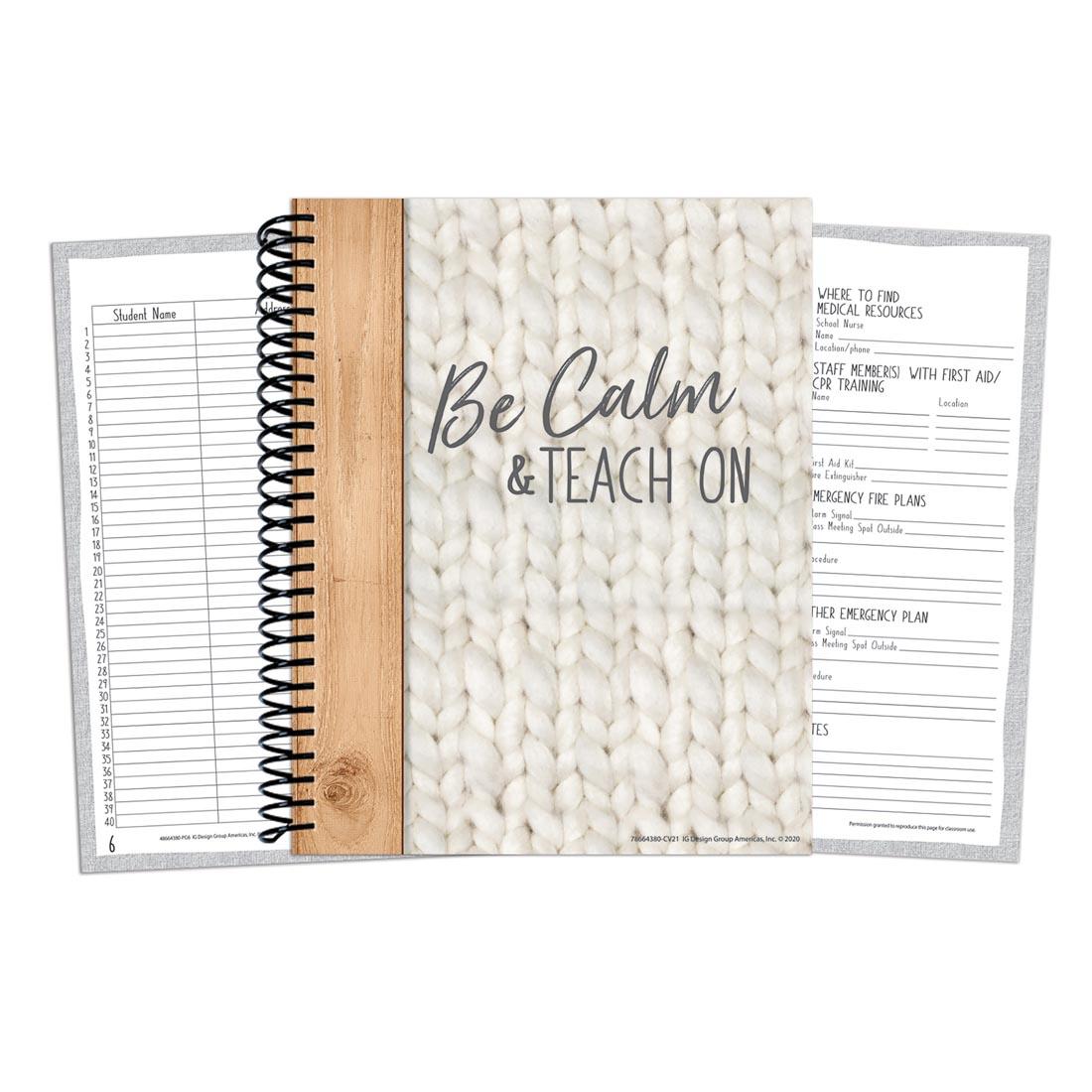 Be Calm & Teach On Lesson Plan & Record Book from A Close-Knit Class collection by Eureka