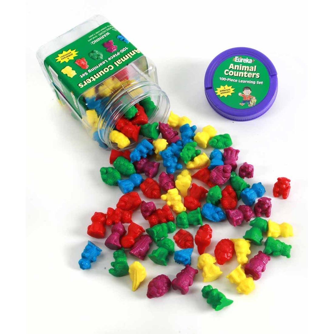 100 Plastic Animal Counters by Eureka