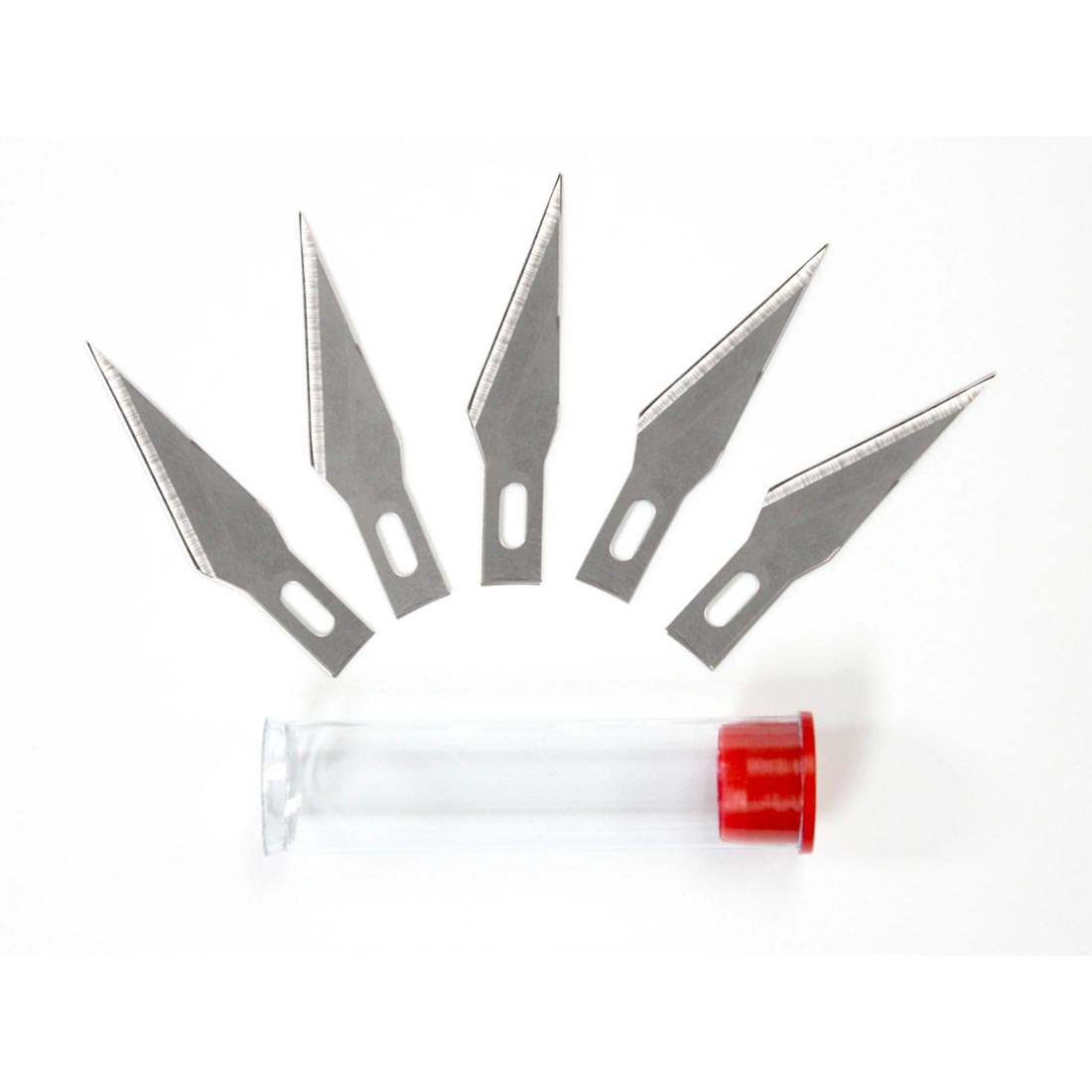 Five Excel #11 Knife Blade Refills with their tube package