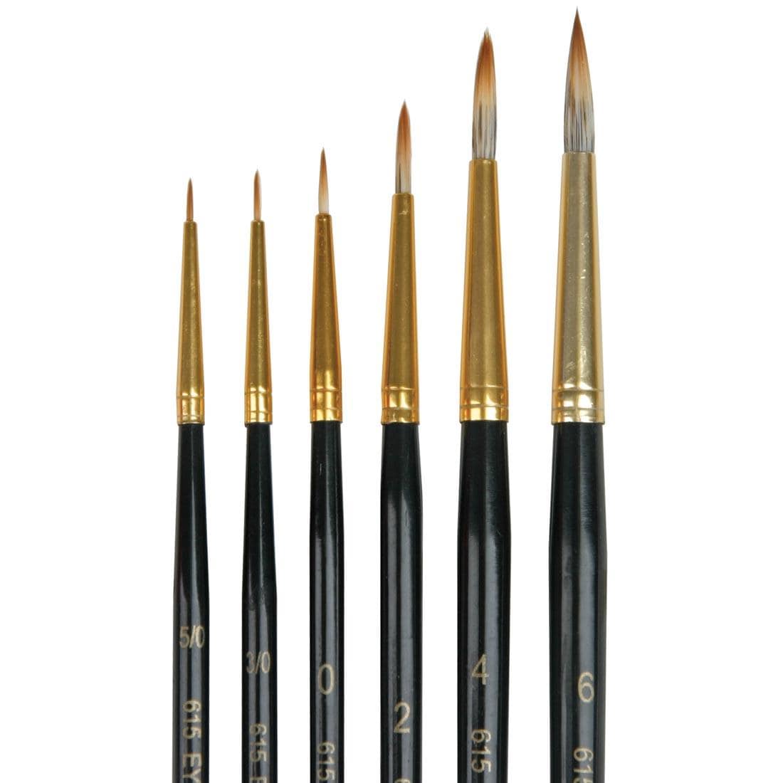 Dynasty Eye of The Tiger Round Brush Set of Six