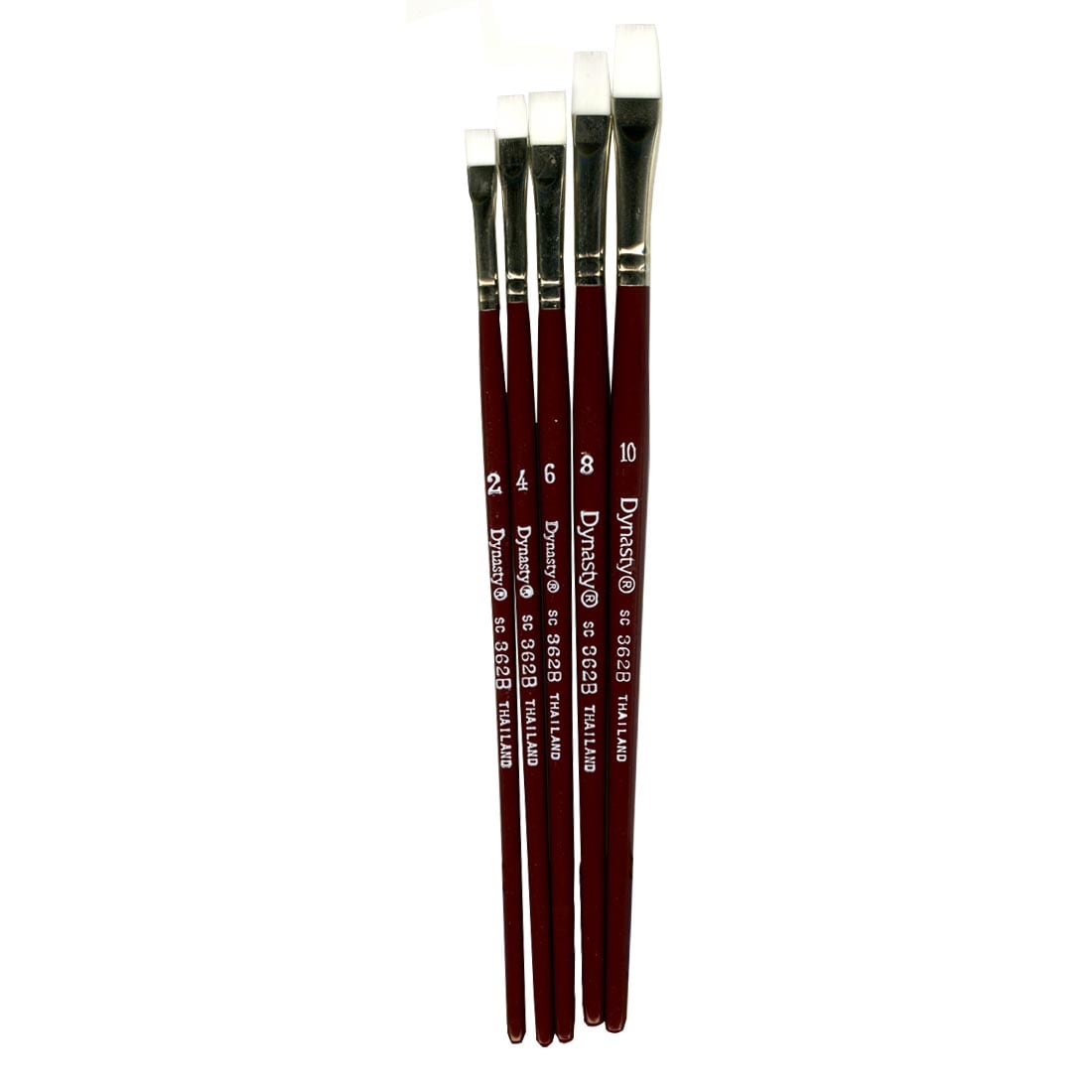 Dynasty White Taklon Bright Brush 5-Piece Set