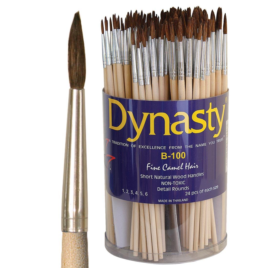 Dynasty Round Camel Brush Assortment in a Tub