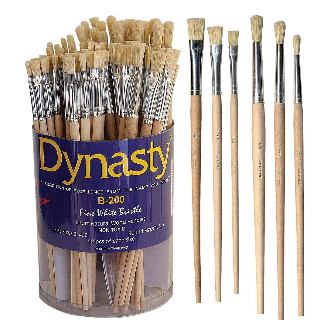 Dynasty Economy White Bristle Brush Assortment