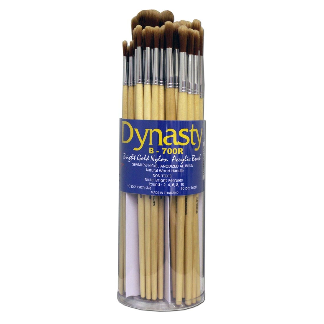 Dynasty Gold Nylon Round Brush Set