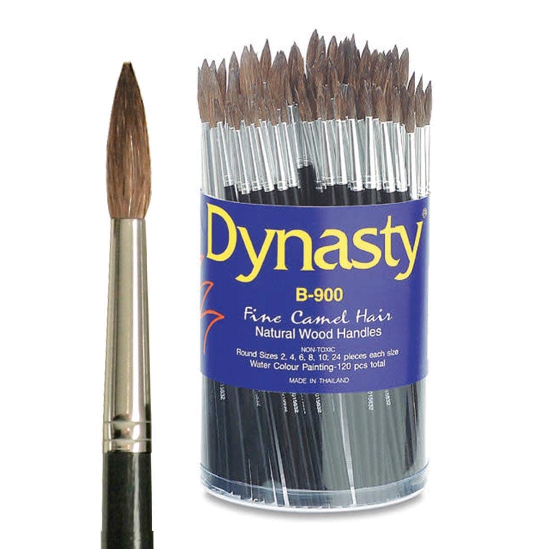 Dynasty Fine Camel Hair Round Brush Assortment in a Tub