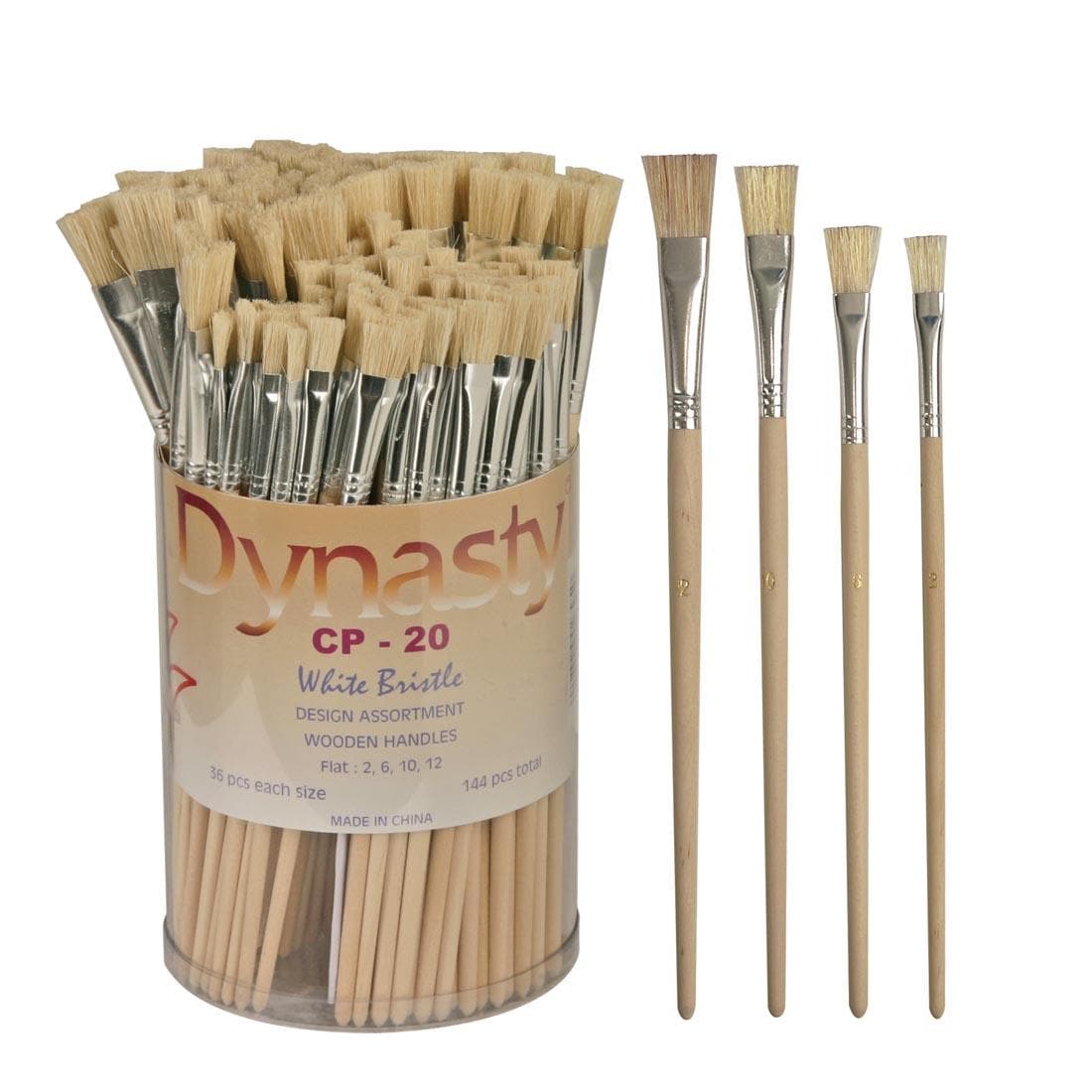 Dynasty White Bristle Brush Design Assortment