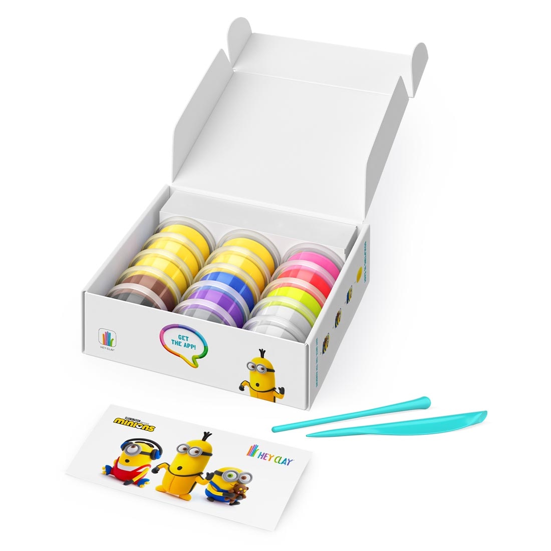 Hey Clay Minions Set By Fat Brain Toys with open lid