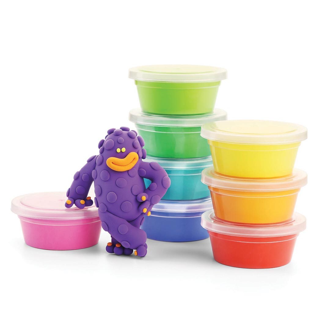 example of Hey Clay Monster and 8 colors of modeling clay