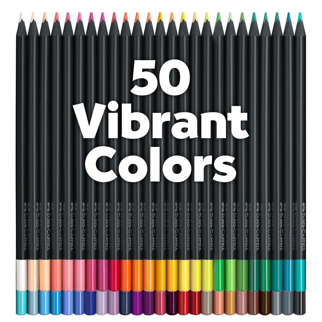 Faber-Castell Black Edition Colored Pencils plus text 50 Vibrant Colors