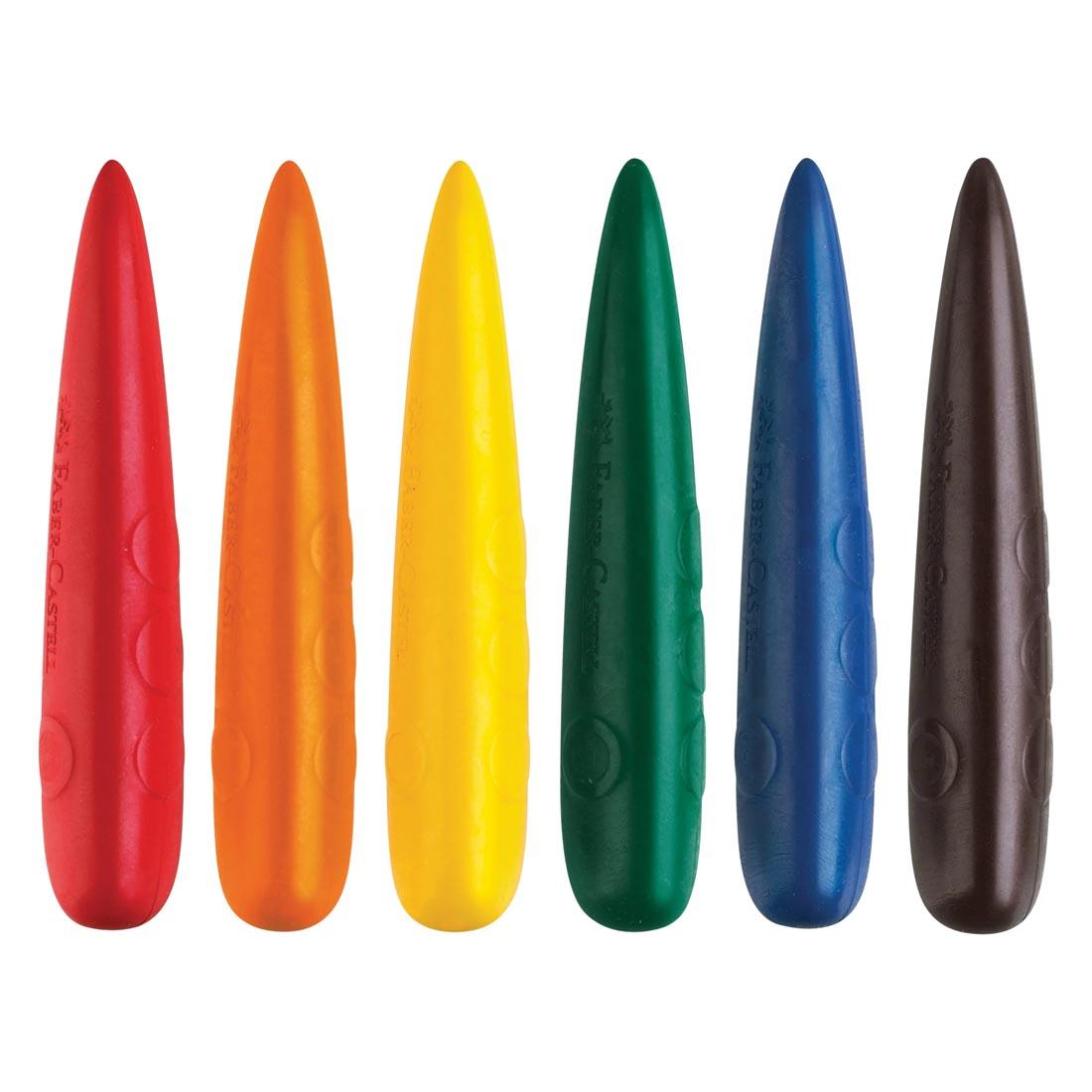 Six Faber-Castell Little Creatives Easy Grip Finger Crayons