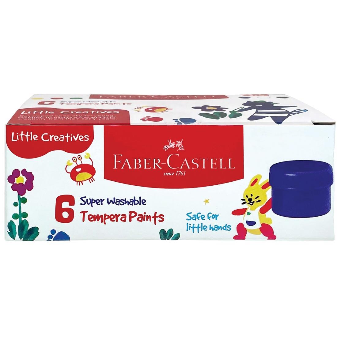 Faber-Castell Little Creatives 6-Color Tempera Paint Set in package