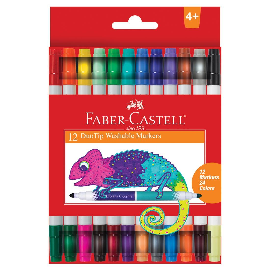 Faber-Castell DuoTip Washable Markers 12-Count Set