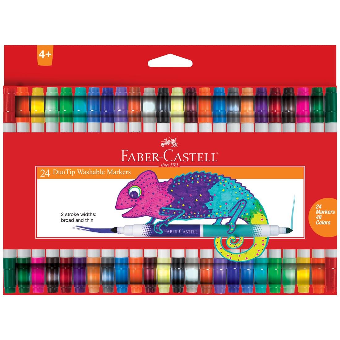 Faber-Castell DuoTip Washable Markers 24-Count Set