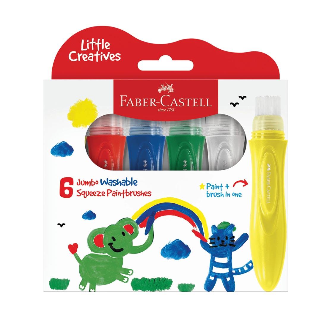 Little Creatives Jumbo Washable Squeeze Paintbrush Set by Faber-Castell