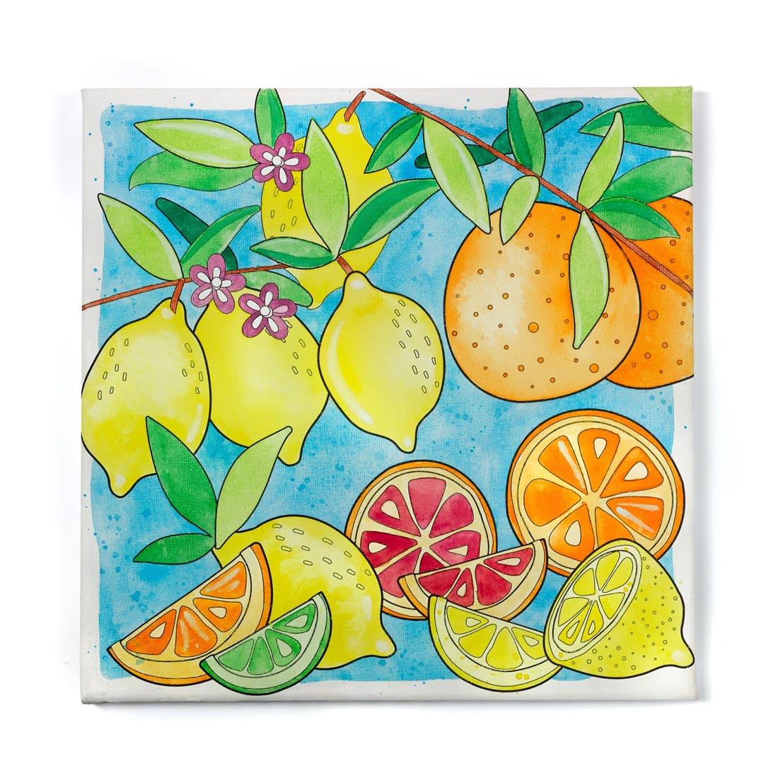 completed example of Produce Paint By Number Watercolor Set by Faber-Castell