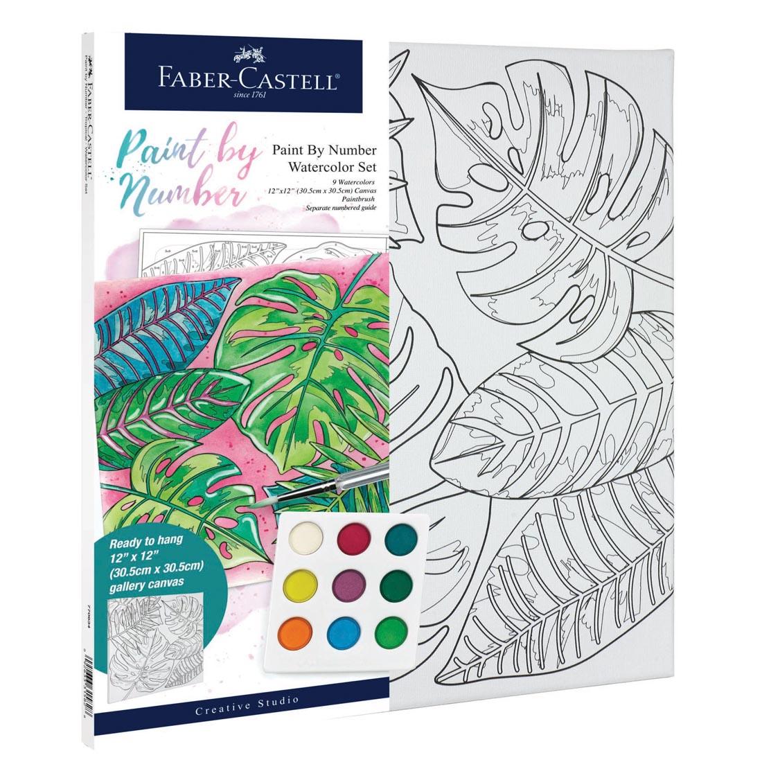 Faber-Castell Tropical Paint By Number Watercolor Set