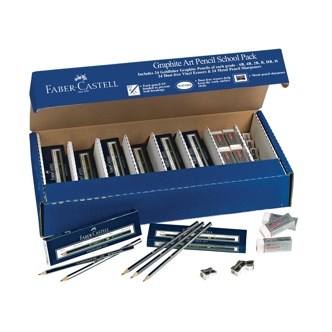 Faber-Castell GoldFaber Graphite Sketch Pencil School Pack