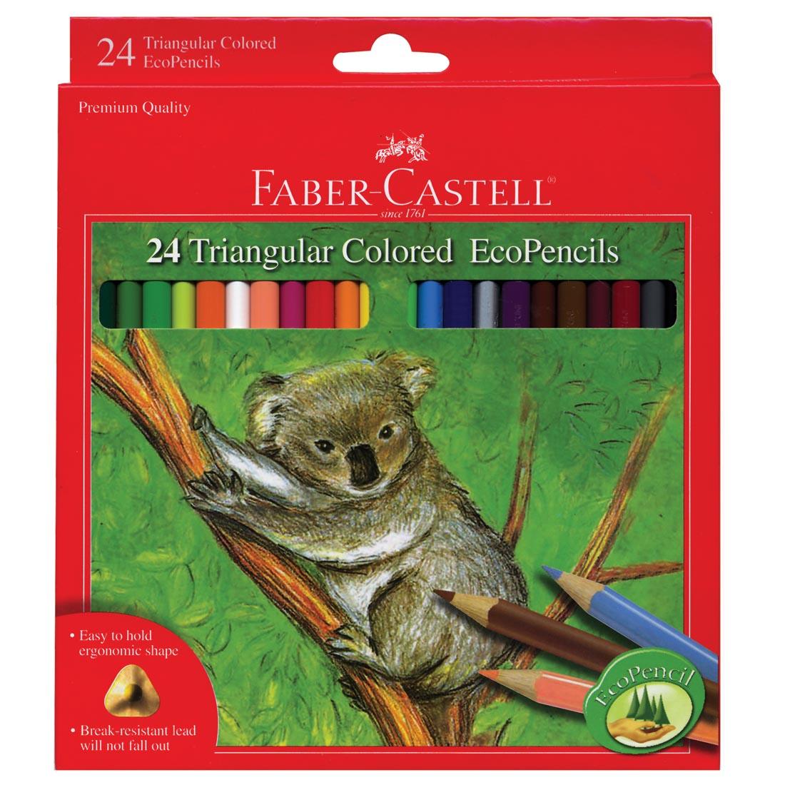 Faber-Castell Triangular Colored EcoPencils 24-Count Set