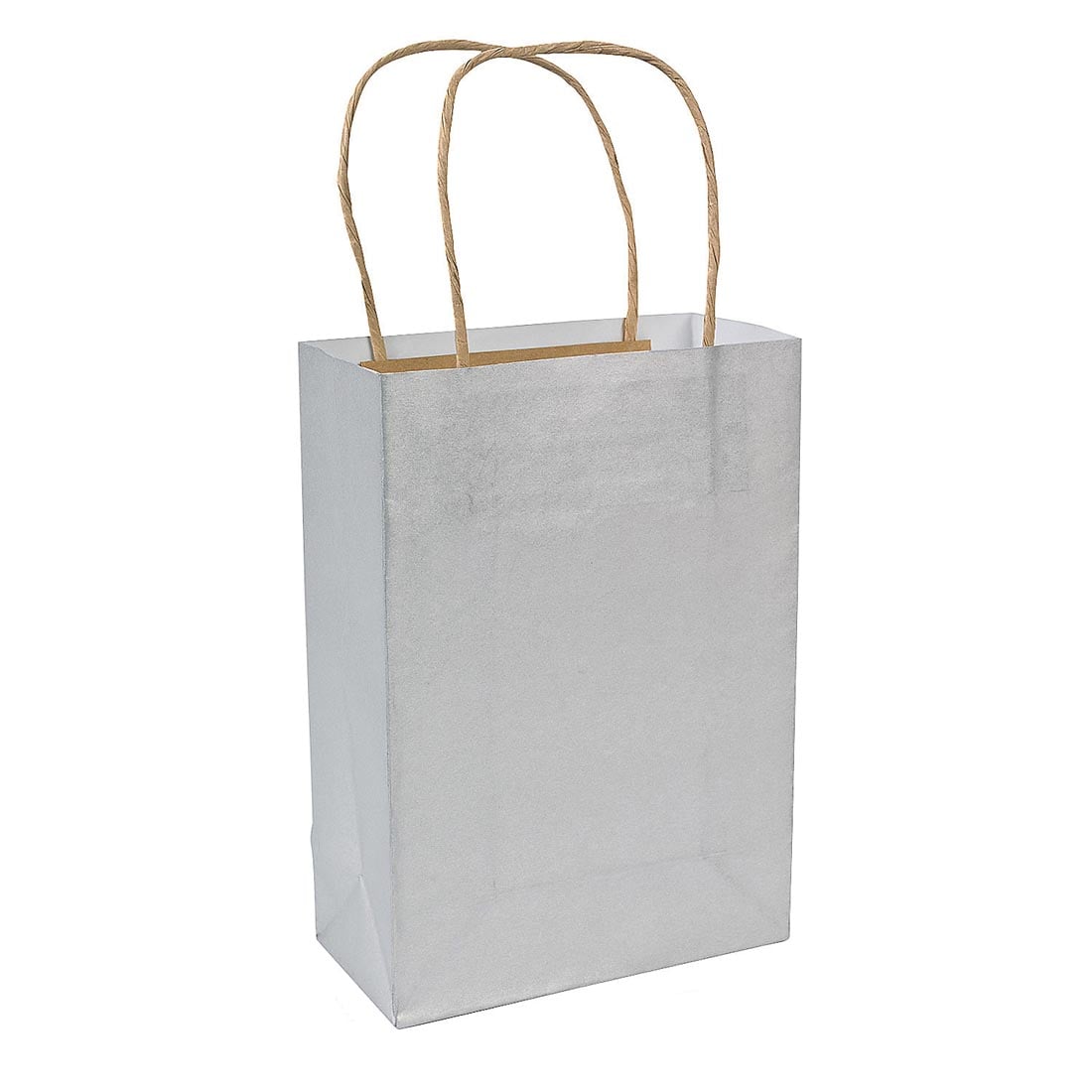 Silver Kraft Paper Gift Bag