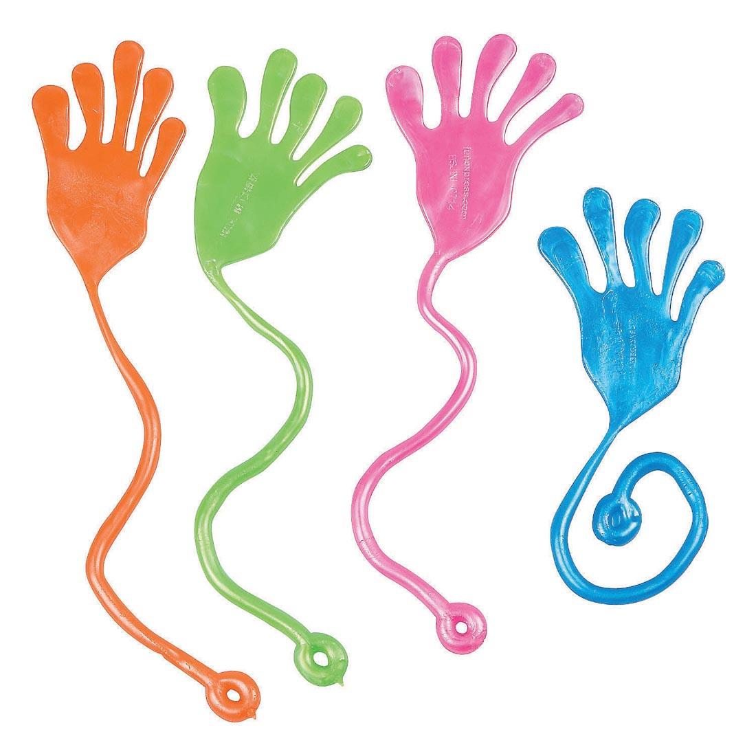 Four Jumbo Sticky Hands By Fun Express