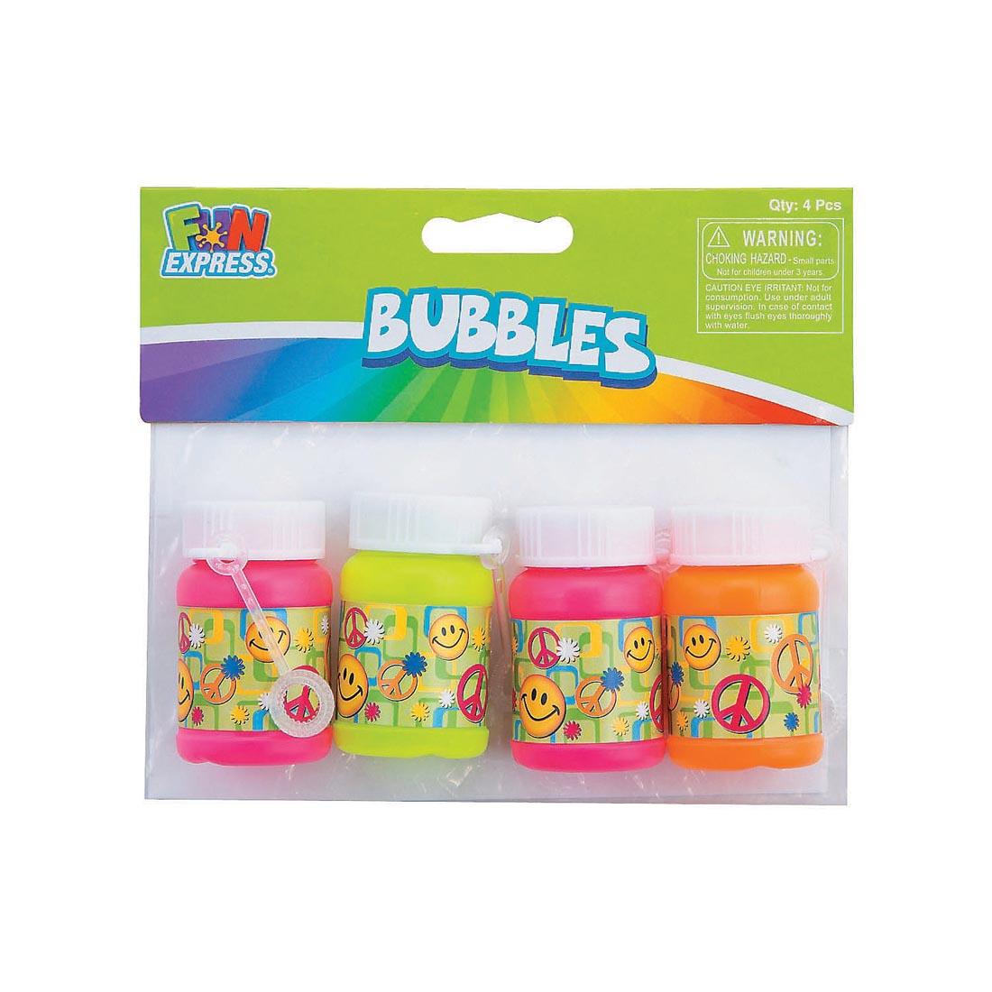 package of Mini 60s Bubble Bottles By Fun Express