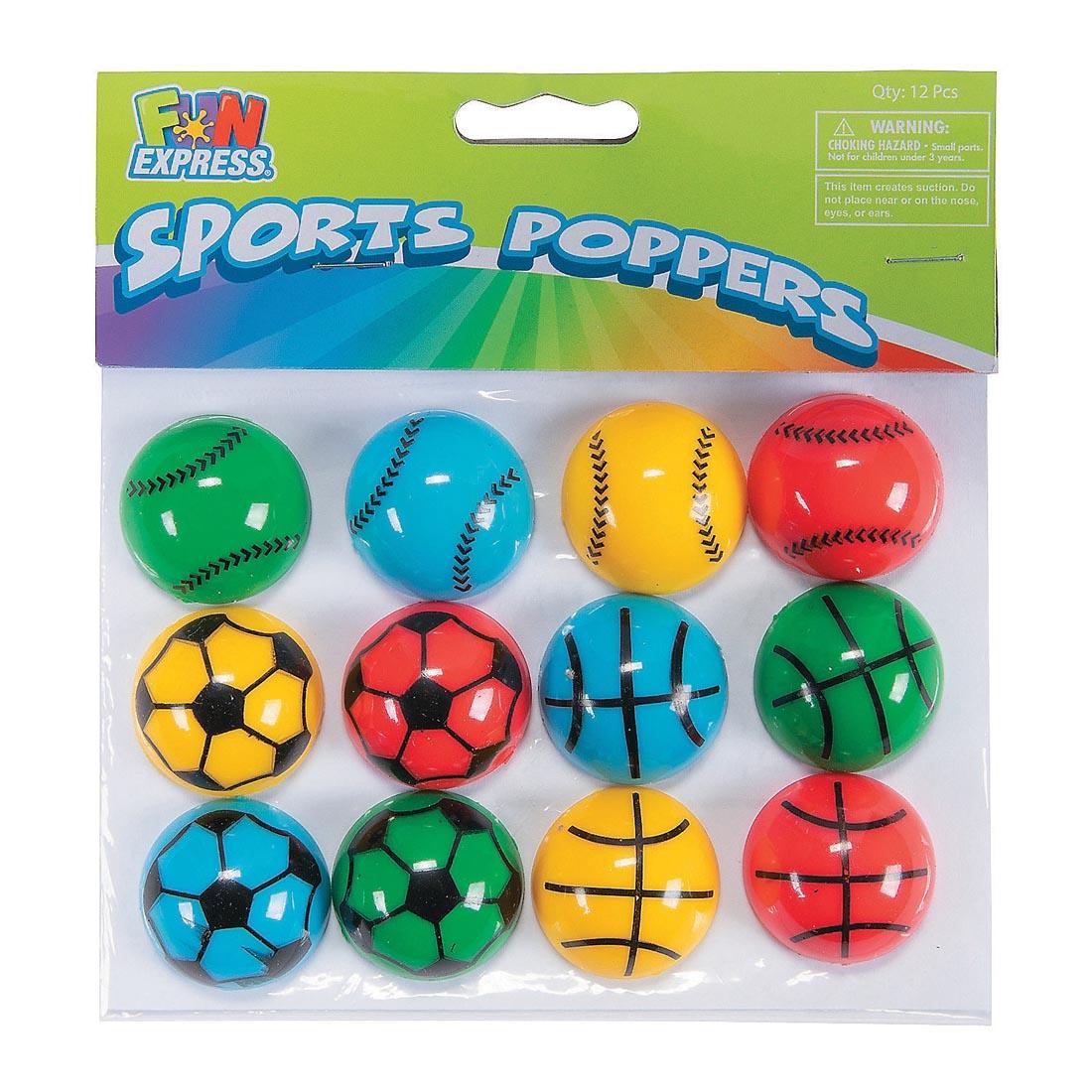 package of Sports Poppers By Fun Express