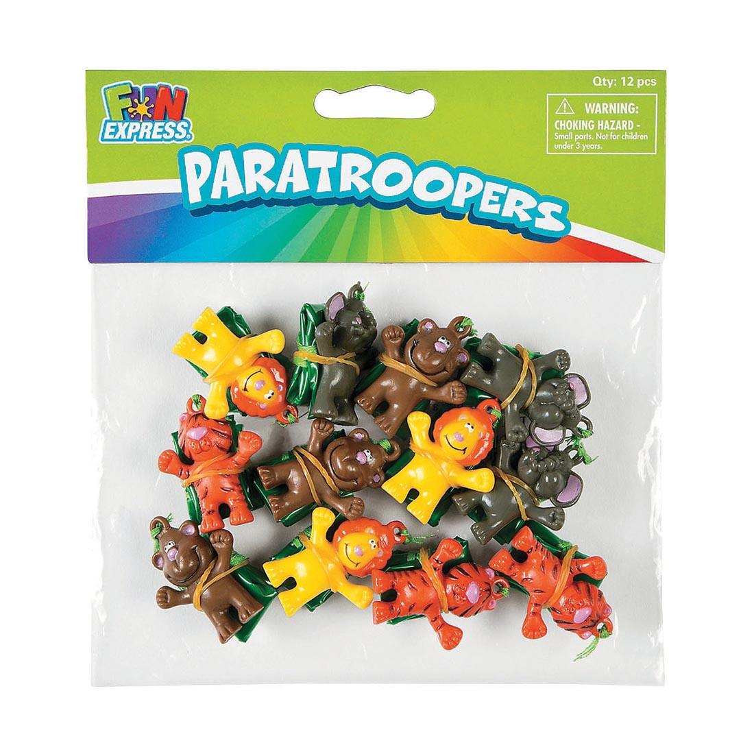package of Zoo Animal Paratroopers By Fun Express