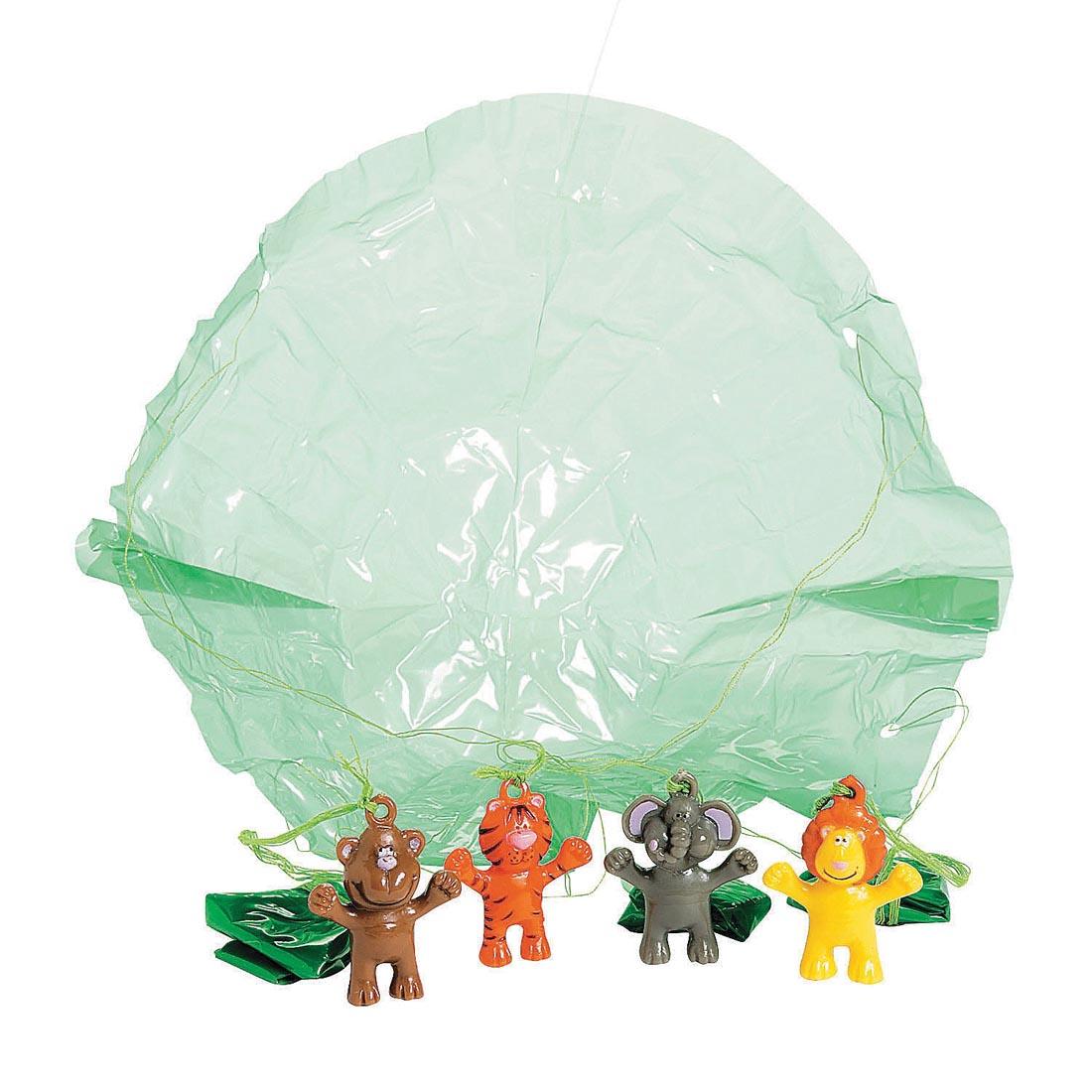 Four Zoo Animal Paratroopers By Fun Express