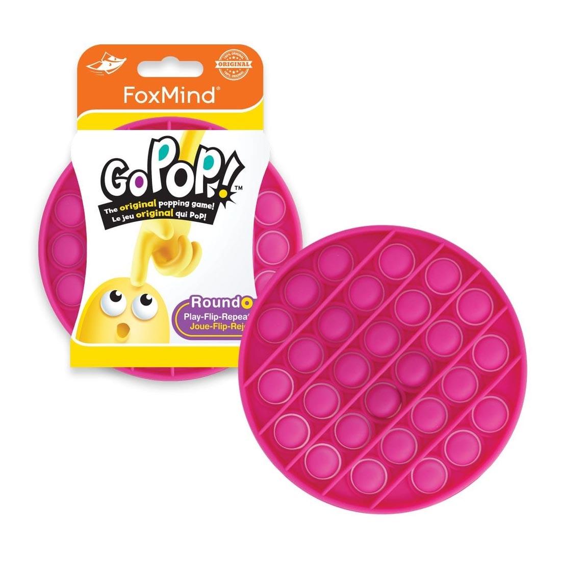 Go PoP! Roundo Pink shown both with and without packaging