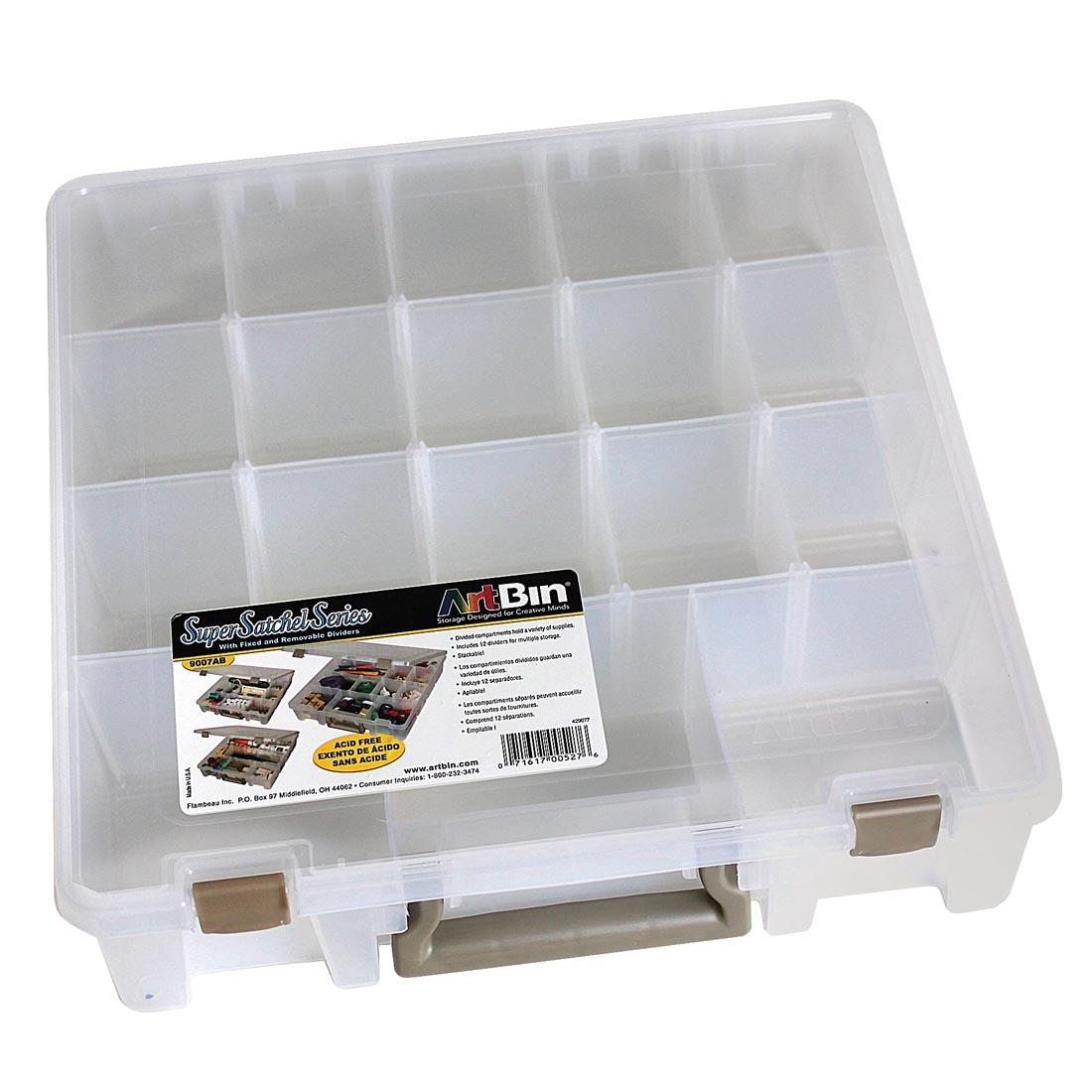 ArtBin Super Satchel Box, Double Deep with Lift Out Tray & Dividers 