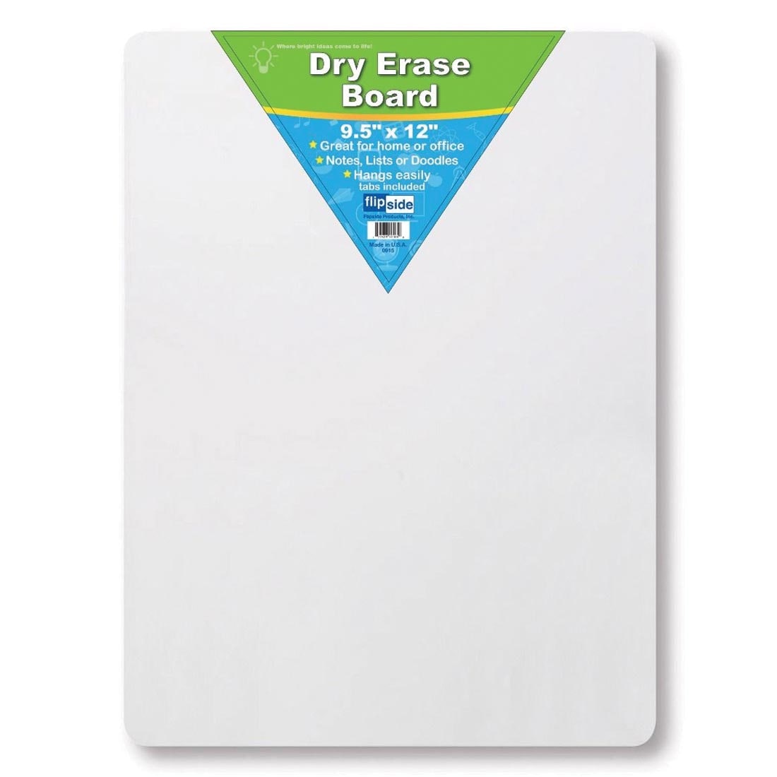 Flipside Dry Erase Board White 9-1/2 x 12"