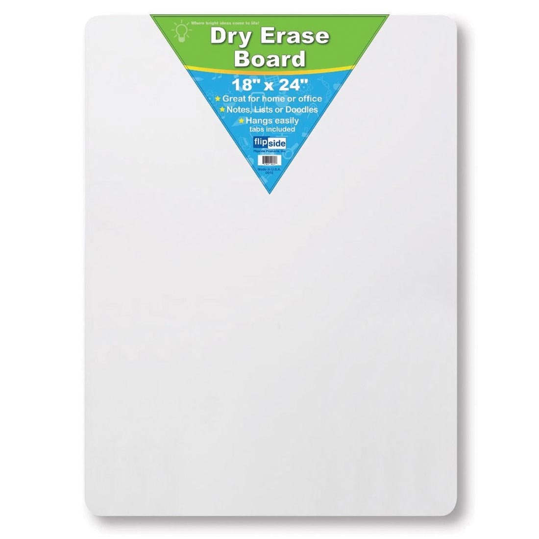 Flipside Dry Erase Board White 18x24"