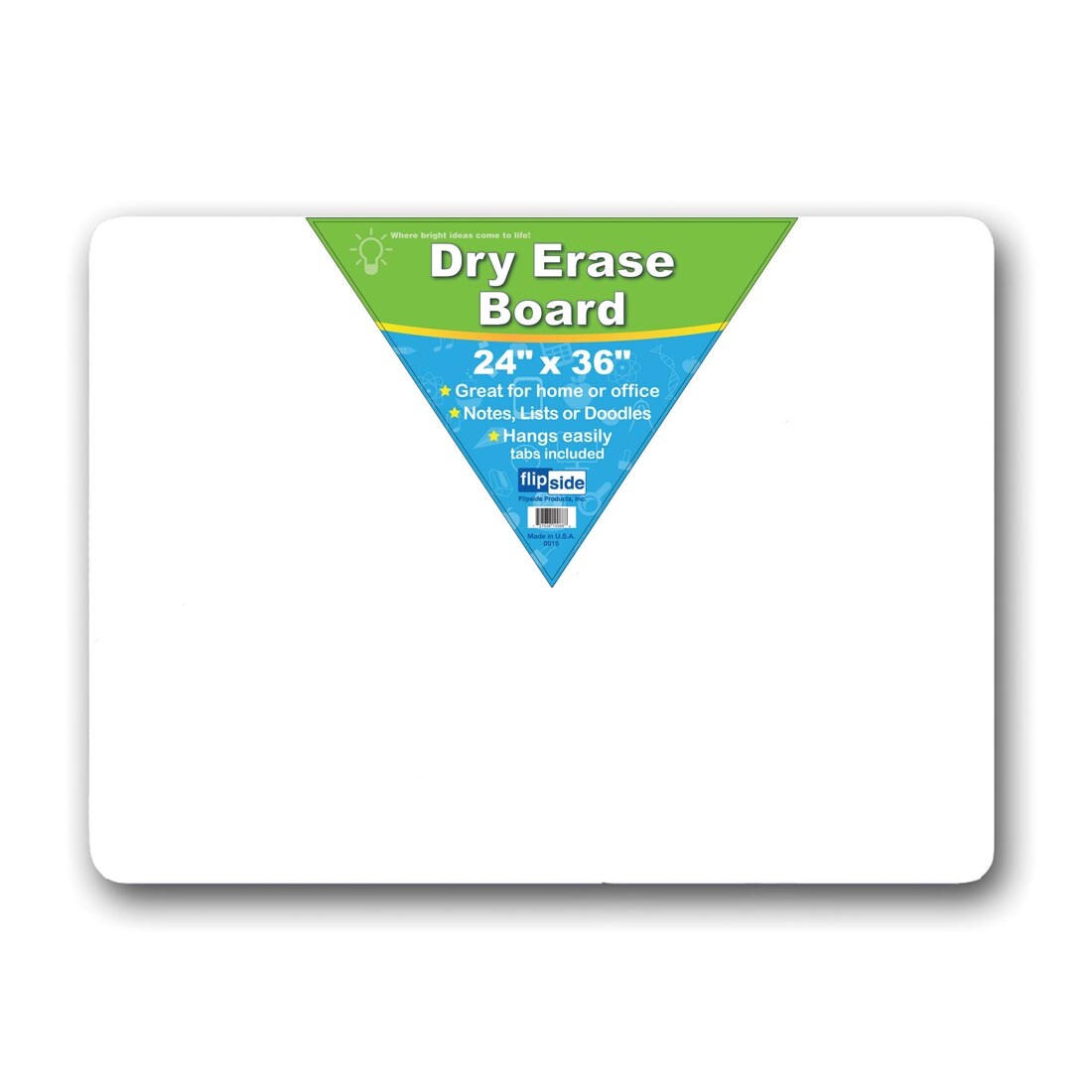 Flipside Dry Erase Board White 24x36"