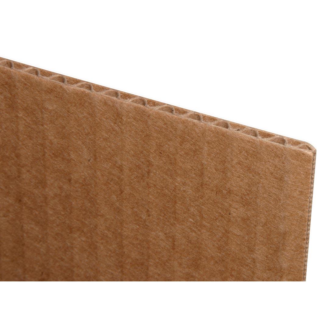 Corner of a Brown Kraft Flipside Corrugated Sheet