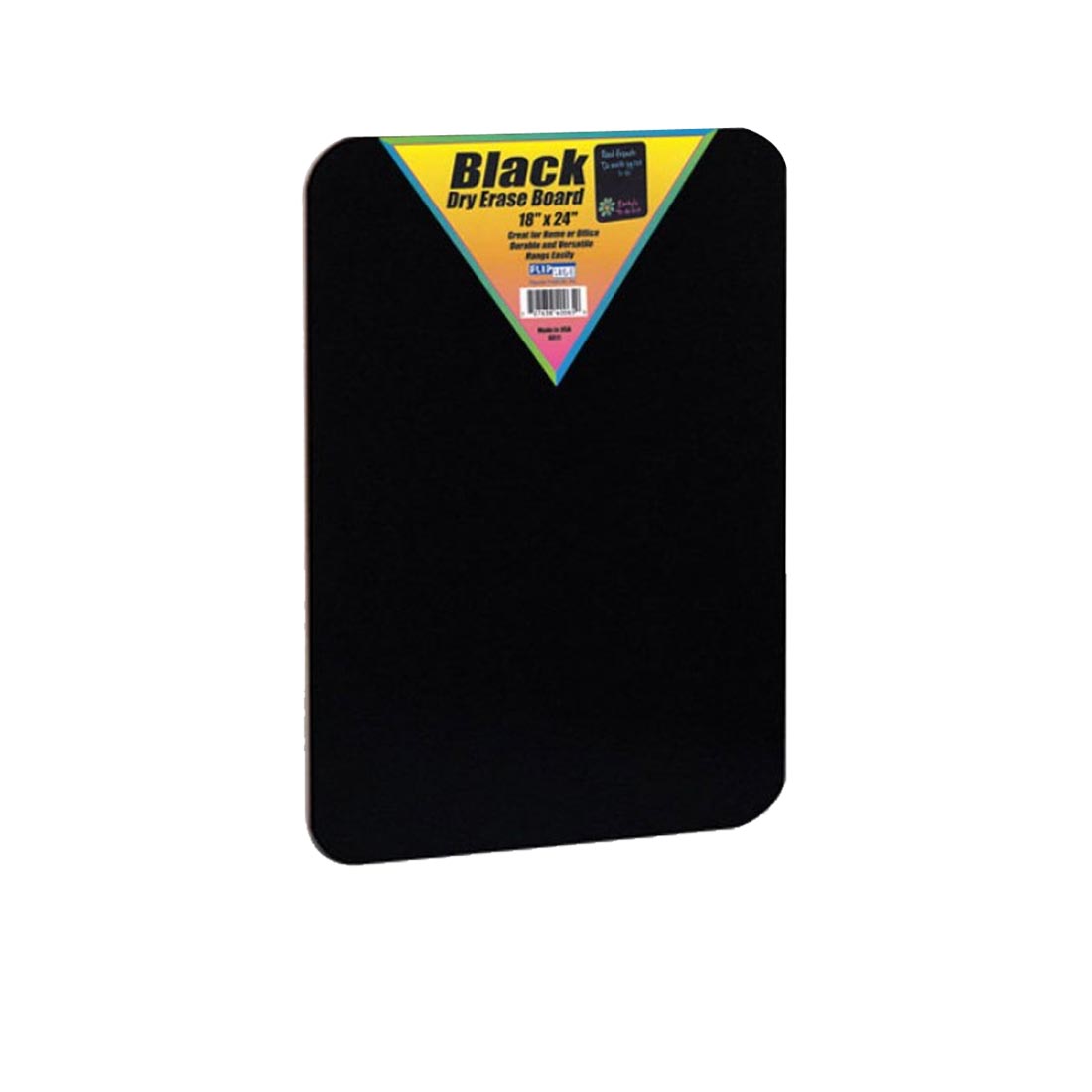 Flipside Black Dry Erase Board 18x24"