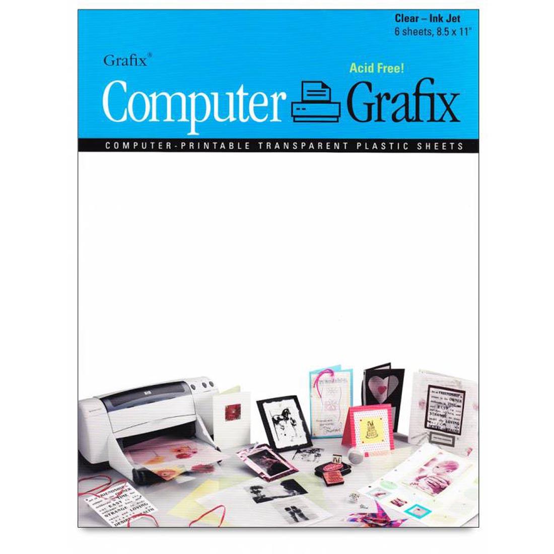 Grafix Clear Ink Jet Computer-Printable Transparent Plastic Sheets