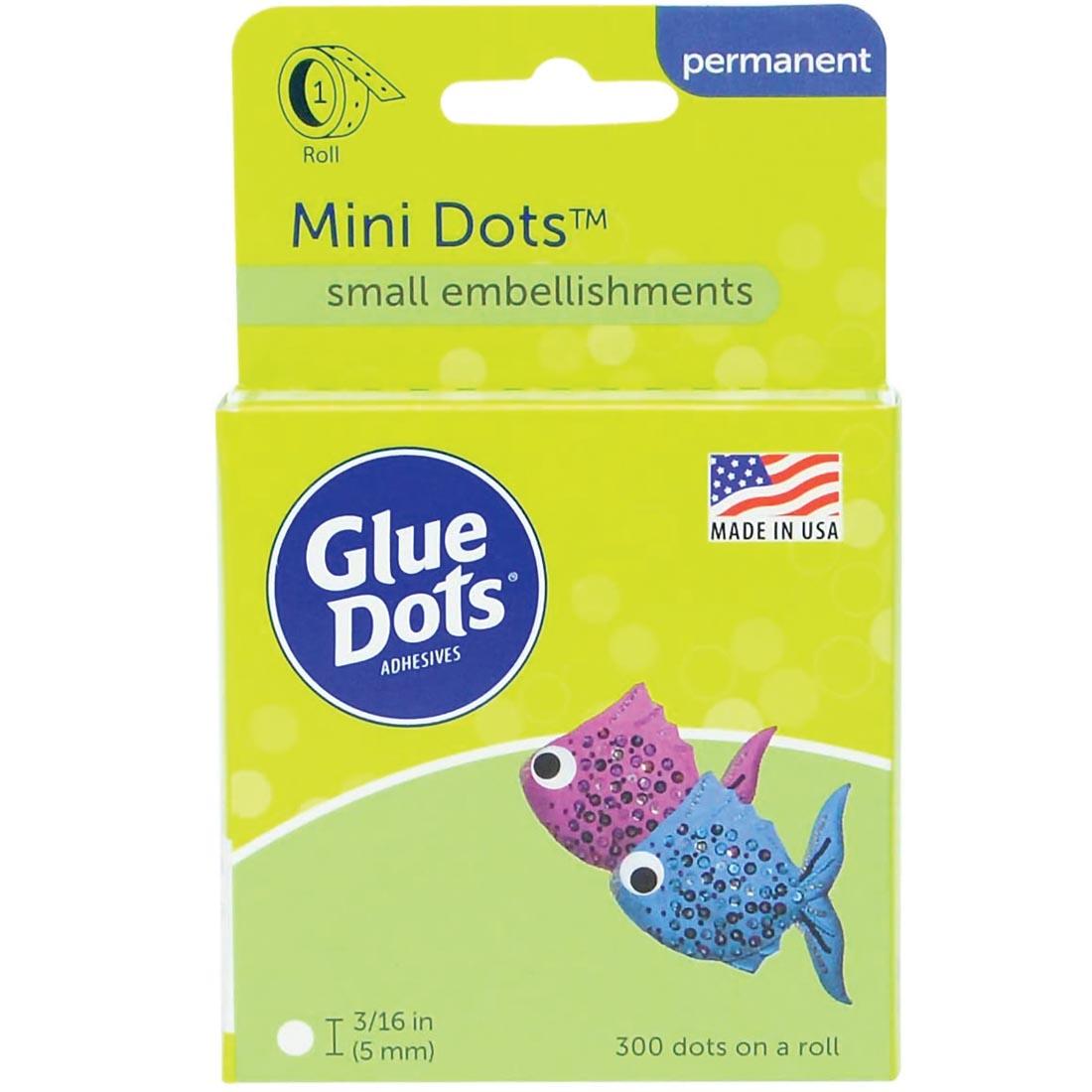 Permanent Mini Glue Dots 300-Count Package